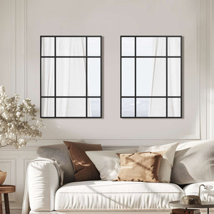 HomeRoots 39" Modern Black Metal Framed Accent Mirror - Stylish Wall Decor for Entryways, Living Rooms & Offices 565098