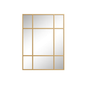 HomeRoots 39" Gold Metal Framed Accent Mirror - Modern Elegance for Entryways, Bedrooms & Bathrooms Decor 565099