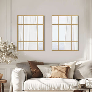 HomeRoots 39" Gold Metal Framed Accent Mirror - Modern Elegance for Entryways, Bedrooms & Bathrooms Decor 565099