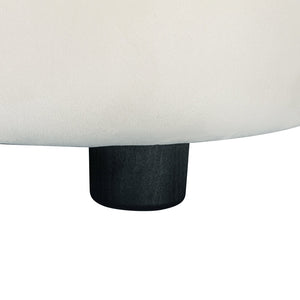 English Elm Christopher Knight Home® - 87" Curved Contemporary Sofa In Off-White Velvet: Elegant Design, Plush Comfort & Durable Frame For Living Spaces N767P2323857B