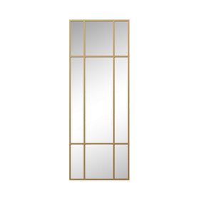 HomeRoots 63" Gold Metal Framed Accent Mirror - Elegant Rectangular Design for Stylish Home Decor & Easy Installation 565100