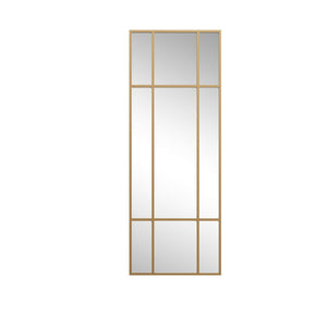 HomeRoots 63" Gold Metal Framed Accent Mirror - Elegant Rectangular Design for Stylish Home Decor & Easy Installation 565100