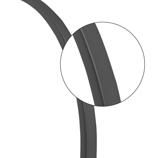 HomeRoots 36" Black Metal Arched Accent Mirror - Modern Minimalist Design for Brightening Your Space Elegantly 565105