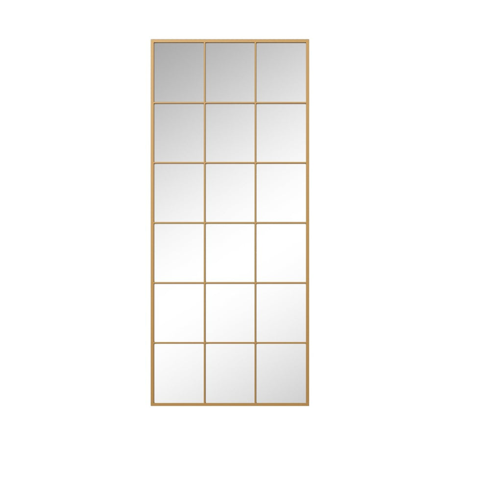 HomeRoots 69" Gold Metal Framed Full-Length Mirror - Elegant Design for Bedrooms, Entryways & Dressing Areas 565116