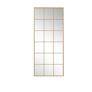HomeRoots 69" Gold Metal Framed Full-Length Mirror - Elegant Design for Bedrooms, Entryways & Dressing Areas 565116