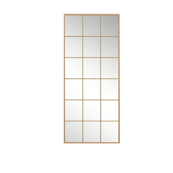 HomeRoots 69" Gold Metal Framed Full-Length Mirror - Elegant Design for Bedrooms, Entryways & Dressing Areas 565116