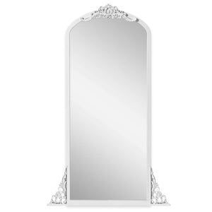 HomeRoots 67" White Solid Wood Full Length Mirror – Classic Design for Dressing Rooms, Entryways & More! 565119