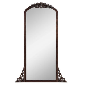 HomeRoots 67" Rustic Brown Solid Wood Framed Full-Length Mirror - Timeless Design for Brightening Any Space! 565120