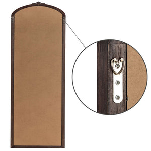 HomeRoots 67" Rustic Brown Solid Wood Framed Full-Length Mirror - Timeless Design for Brightening Any Space! 565120