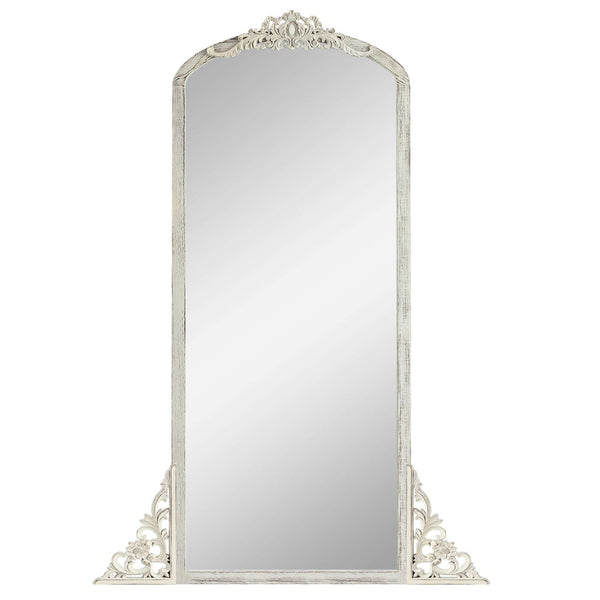 HomeRoots 67" White Solid Wood Framed Full-Length Mirror – Elegant Vertical Design for Timeless Home Decor 565121