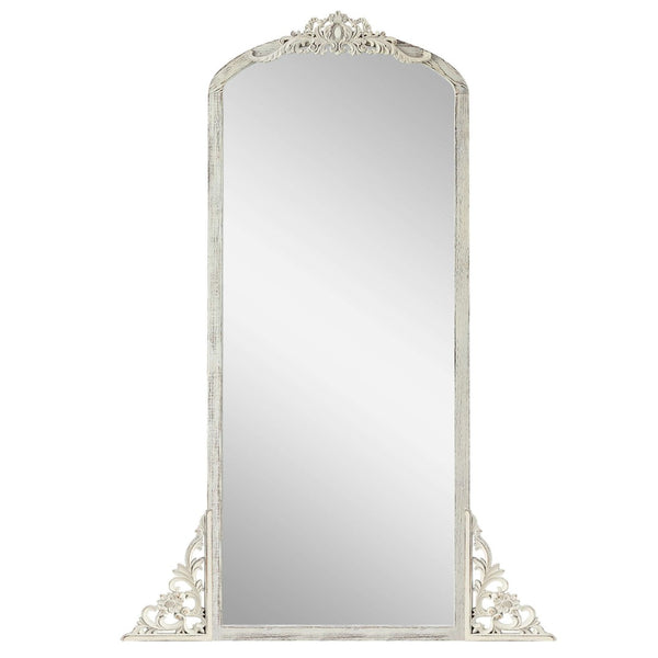 HomeRoots 67" White Solid Wood Framed Full-Length Mirror – Elegant Vertical Design for Timeless Home Decor 565121