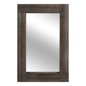 HomeRoots 36" Elegant Brown Solid Wood Framed Accent Mirror - Modern Style for Home, Office & Entryway Decor 565125