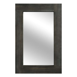 HomeRoots 36" Brown Solid Wood Framed Accent Mirror - Timeless Cottage Charm for Entryways & Bedrooms 565126