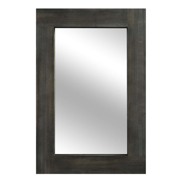 HomeRoots 36" Brown Solid Wood Framed Accent Mirror - Timeless Cottage Charm for Entryways & Bedrooms 565126