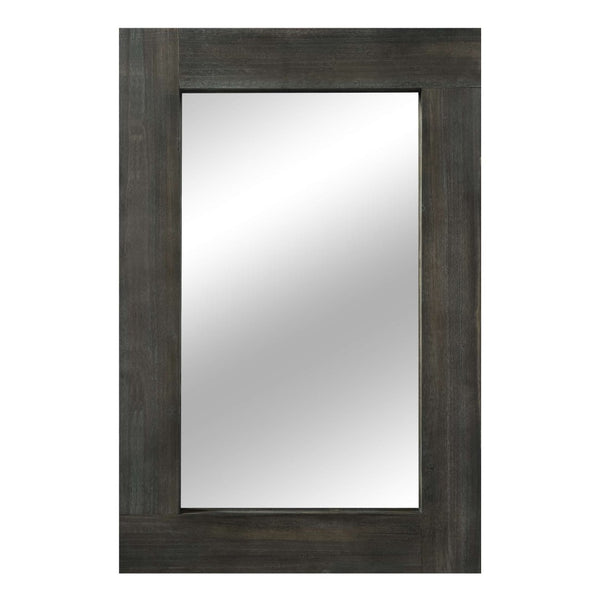 HomeRoots 36" Brown Solid Wood Framed Accent Mirror - Timeless Cottage Charm for Entryways & Bedrooms 565126