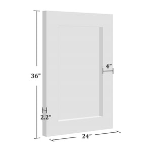HomeRoots 36" Brown Solid Wood Framed Accent Mirror - Timeless Cottage Charm for Entryways & Bedrooms 565126