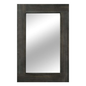 HomeRoots 36" Brown Solid Wood Framed Accent Mirror - Timeless Cottage Charm for Entryways & Bedrooms 565126