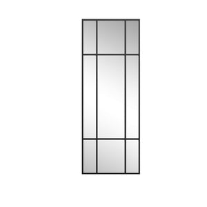 HomeRoots 63" Black Metal Framed Accent Mirror - Sleek Modern Design for Entryways, Living Rooms & Bedrooms 565128