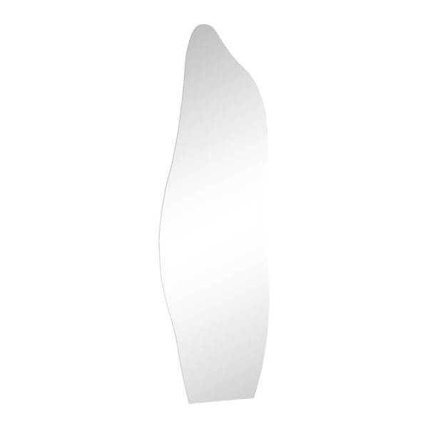 HomeRoots 64" Clear Abstract Frameless Accent Mirror - Modern Minimalist Design for Living Rooms & Offices 565132