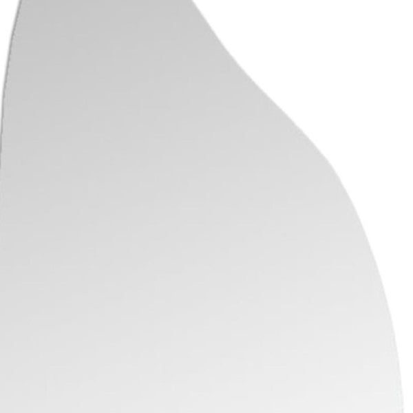 HomeRoots 64" Clear Abstract Frameless Accent Mirror - Modern Minimalist Design for Living Rooms & Offices 565132