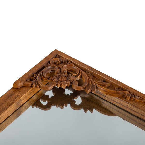 HomeRoots 69" Brown Full-Length Mirror with Solid Wood Frame - Elegant Design for Modern Spaces & Clear Reflection 565134