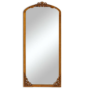 HomeRoots 69" Brown Full-Length Mirror with Solid Wood Frame - Elegant Design for Modern Spaces & Clear Reflection 565134