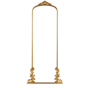 HomeRoots 68" Gold Metal Arch Full-Length Mirror - Elegant Wall-Mounted Design for Modern Spaces & Style 565136
