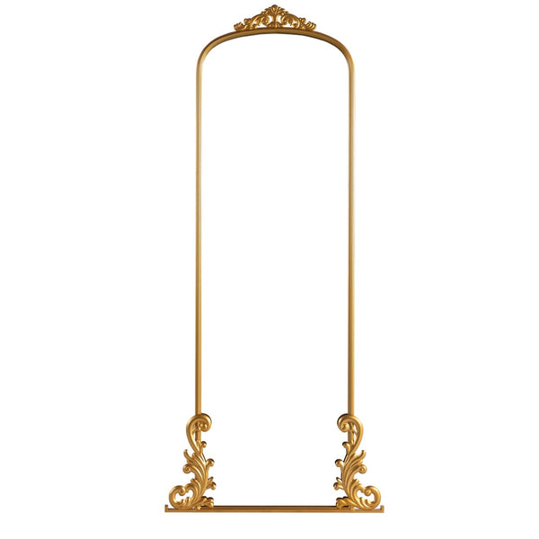 HomeRoots 68" Gold Metal Arch Full-Length Mirror - Elegant Wall-Mounted Design for Modern Spaces & Style 565136