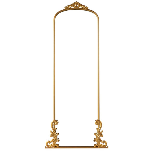 HomeRoots 68" Gold Metal Arch Full-Length Mirror - Elegant Wall-Mounted Design for Modern Spaces & Style 565136