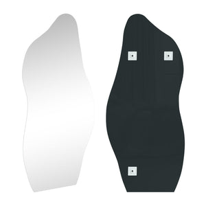 HomeRoots 71" Clear Abstract Frameless Accent Mirror - Modern Artistry for Brightening & Expanding Any Space 565137