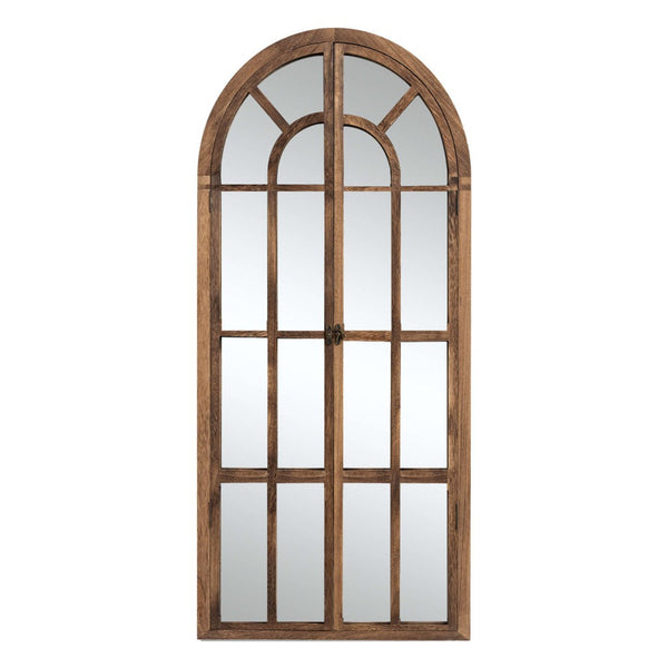 HomeRoots 71" Elegant Arched Full-Length Mirror with Solid Wood Frame - Perfect for Bedrooms and Entryways! 565138