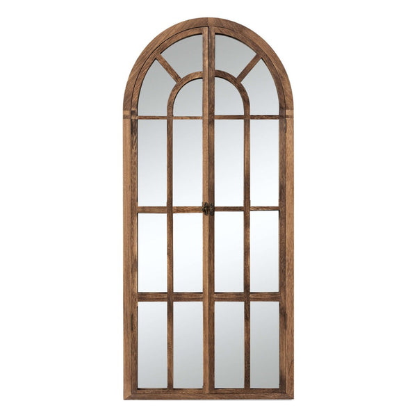 HomeRoots 71" Elegant Arched Full-Length Mirror with Solid Wood Frame - Perfect for Bedrooms and Entryways! 565138