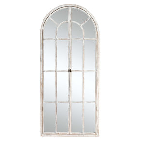 HomeRoots 71" Elegant White Solid Wood Arched Full Length Mirror - Premium Glass, Lightweight & Durable Design 565139