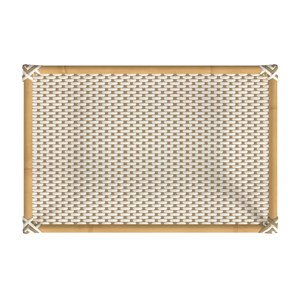 Butler Specialty Tobias Outdoor Rattan Bar Cart - Stylish 3-tier Serving Solution For Patios And Porches, Weather-resistant Beige And White Aluminum,Polyethylene (Pe) Rattan 5651433-butler