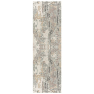 Homeroots 4' X 6' Beige And Gray Abstract Area Rug Beige Other Material 565150