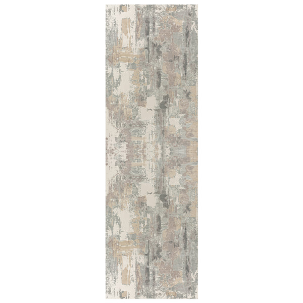 Homeroots 4' X 6' Beige And Gray Abstract Area Rug Beige Other Material 565150