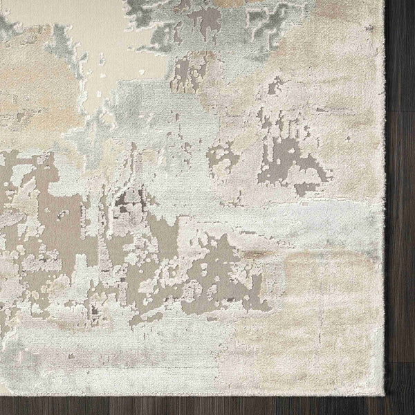 Homeroots 4' X 6' Beige And Gray Abstract Area Rug Beige Other Material 565150