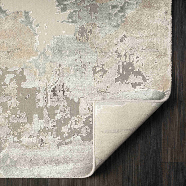 Homeroots 4' X 6' Beige And Gray Abstract Area Rug Beige Other Material 565150