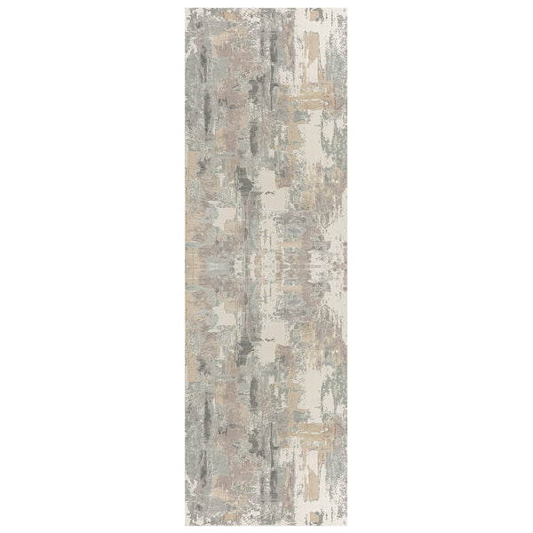 Homeroots 4' X 6' Beige And Gray Abstract Area Rug Beige Other Material 565150