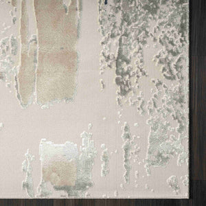 Homeroots 4' X 6' Blue And Gray Abstract Area Rug Blue Other Material 565151