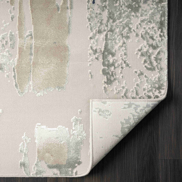 Homeroots 4' X 6' Blue And Gray Abstract Area Rug Blue Other Material 565151