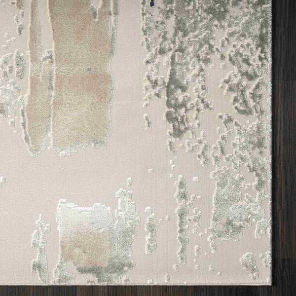 Homeroots 9' X 12' Blue And Gray Abstract Area Rug Blue Other Material 565152