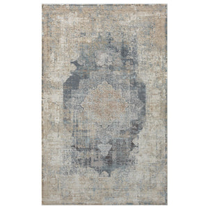 Homeroots 2' Beige And Gray Medallion Area Rug - Elevate Your Space With Sophisticated Style And Design 4' X 6' Viscose,Synthetic 565155