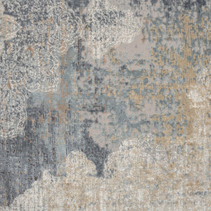 Homeroots 2' Beige And Gray Medallion Area Rug - Elevate Your Space With Sophisticated Style And Design 4' X 6' Viscose,Synthetic 565155