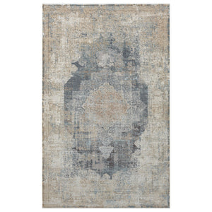 Homeroots 2' Beige And Gray Medallion Area Rug - Elevate Your Space With Sophisticated Style And Design 4' X 6' Viscose,Synthetic 565155