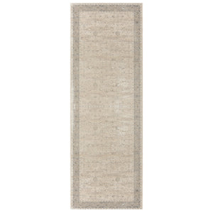 Homeroots 4' X 6' Beige And Gray Medallion Area Rug  Other Material 565162