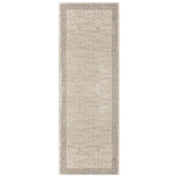Homeroots 4' X 6' Beige And Gray Medallion Area Rug  Other Material 565162