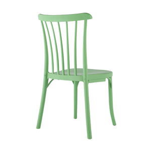 Homeroots Set Of Four 22" Green Heavy Duty Plastic Outdoor Stacking Chairs For Comfort And Style In Any Space  Plastic 565183