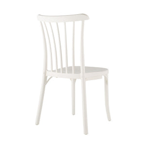 Homeroots Set Of Four 22-inch White Heavy Duty Outdoor Stacking Dining Chairs For Comfort And Style  Plastic 565184
