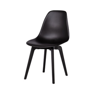 Homeroots Set Of Four Stylish Black Heavy Duty Plastic Dining Chairs – Perfect For Any Room, Durable & Elegant   565186